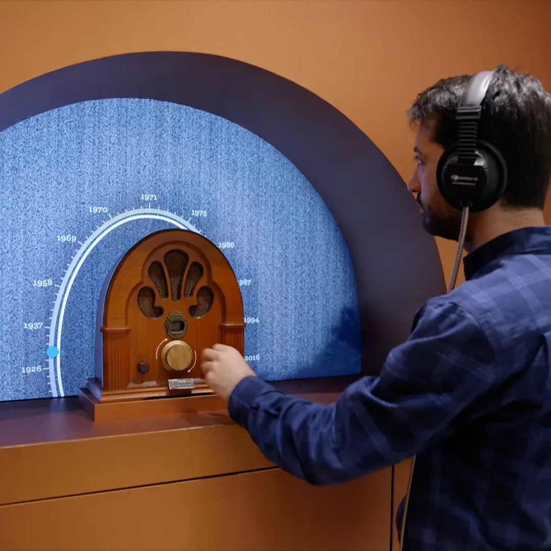 Interactive radio mapping content timeline amazing music events